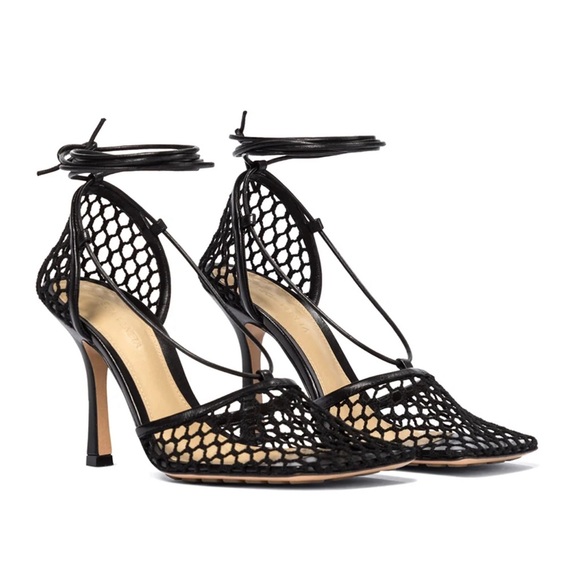 Bottega Veneta Shoes - Bottega Veneta
Bottega Veneta Square Toe Mesh-Panelled Sandals
